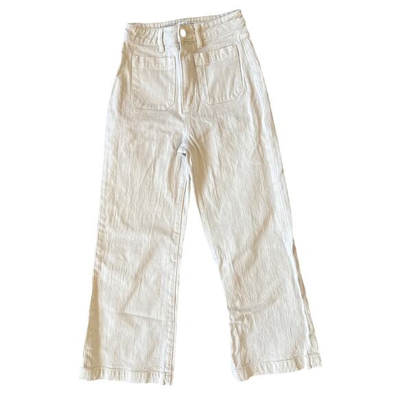 Rolla's High Rise Wide Leg Cream Denim Jeans Size 25 - Picture 1 of 8